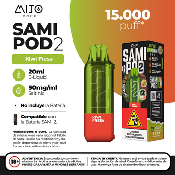 Imagen del producto Mijo Sami Pod Kiwi Fresa 15.000 Puffs