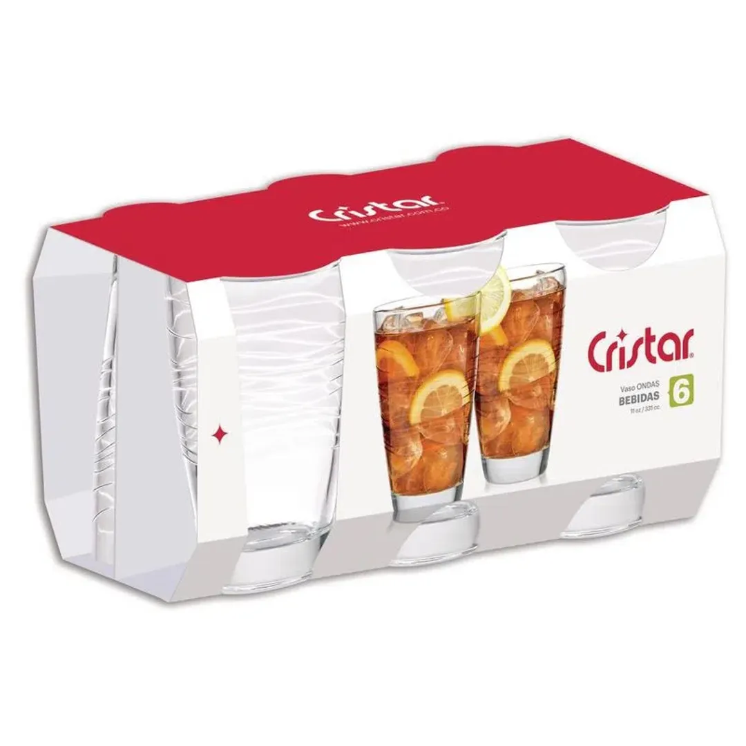 ESTUCHE DE VASO CURVAS CRISTAR REF 0676CL