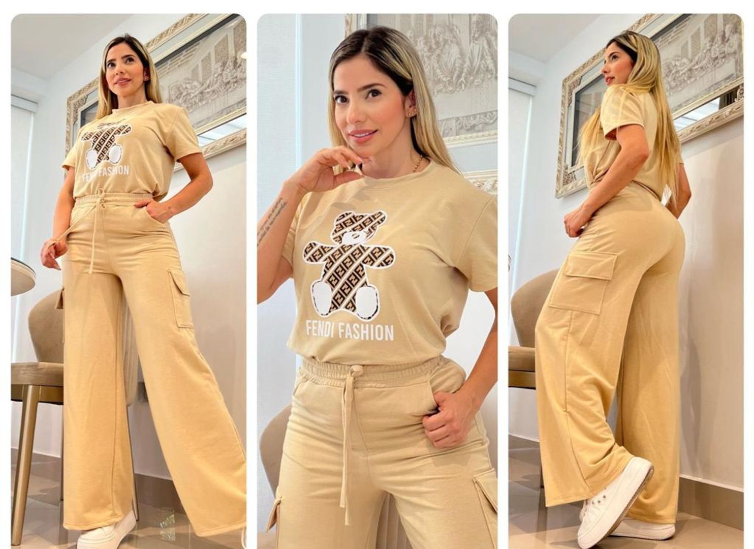 CONJUNTO CARGO CON BOLSILLO + CAMISETA