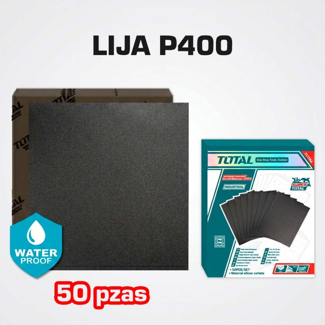 LIJA GRANO 400 50 HOJAS