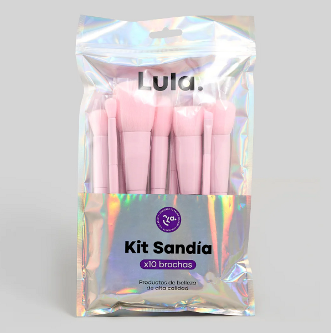 KIT DE BROCHAS SANDIA LULA BEAUTY x 10 