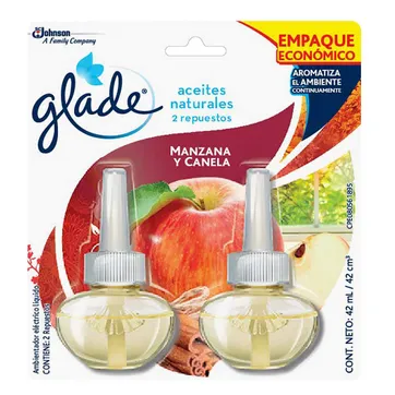 Imagen del producto  S. GLADE ACEITES NATURALES MANZANA CANELA REPUESTO X 2 UNIDADES