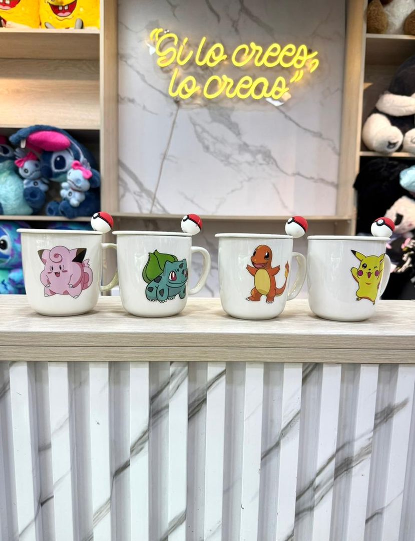 MUG TAPA CERÁMICA POKEMON