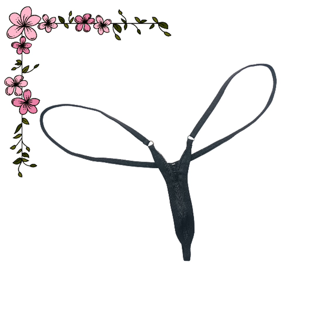 Tanga hilo cremallera 