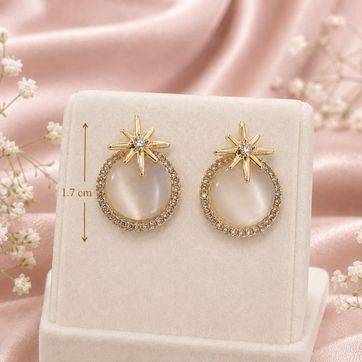 Imagen del producto  Aretes Estrella con Centro Nacarado