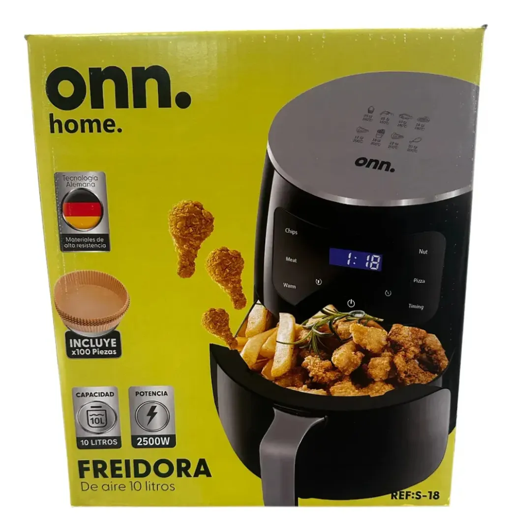 FREIDORA AIRE ONN AIR FRYER GRAN CAPACIDAD PAPEL ANTIADHERENTE