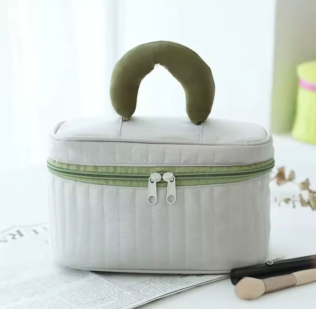 Bolsa de maquillaje de rayas