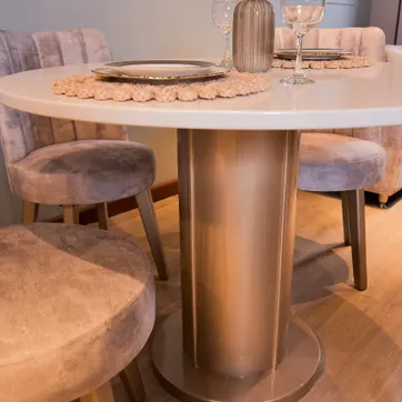 CDOR AQUA X4 BASE CIRCULAR CHAMPAÑA TAPIZ PLATA - imagen 3