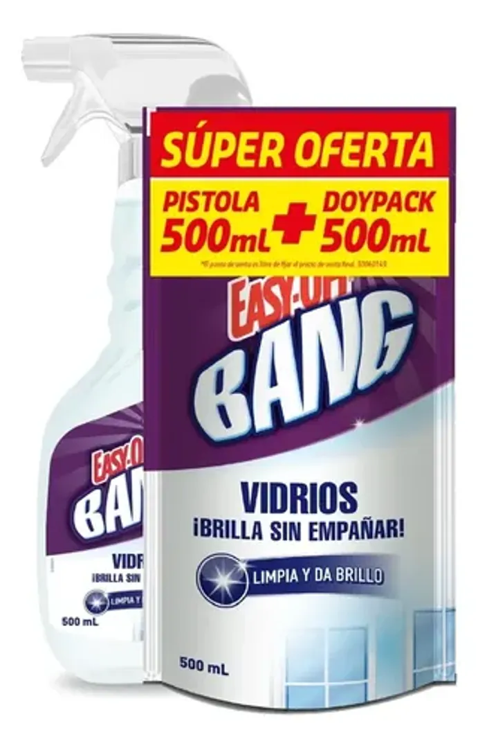 LIMPIA VIDRIOS EASY OFF*500+500ML