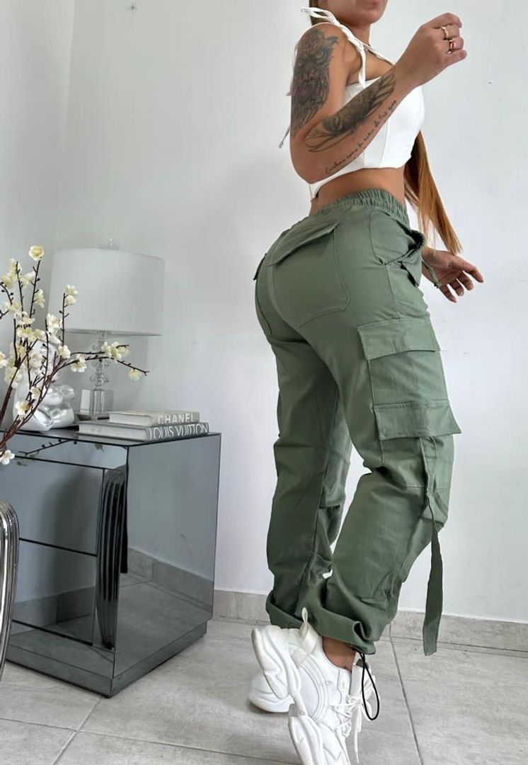 Pantalón cargo tel bengalina 