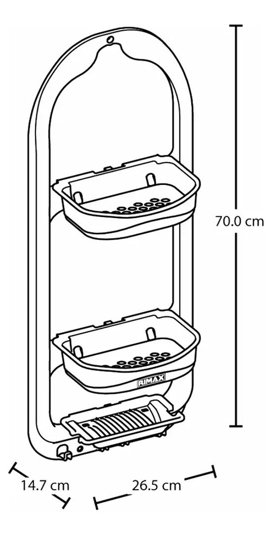  Organizador de Ducha Antibacterial Rimax