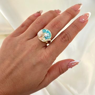 Imagen del producto Anillo mar azul 