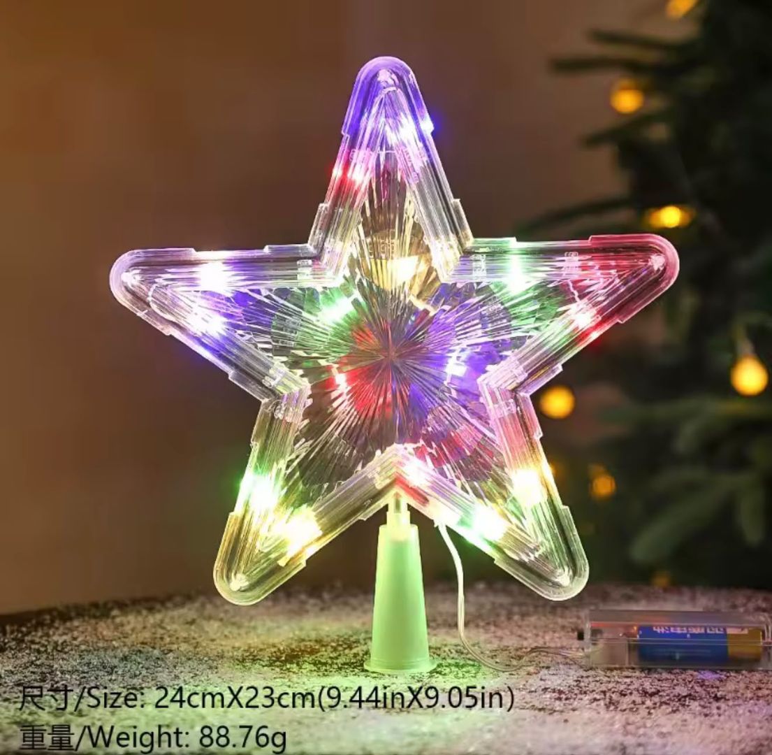 ESTRELLA MULTICOLOR LED PARA ÁRBOL 