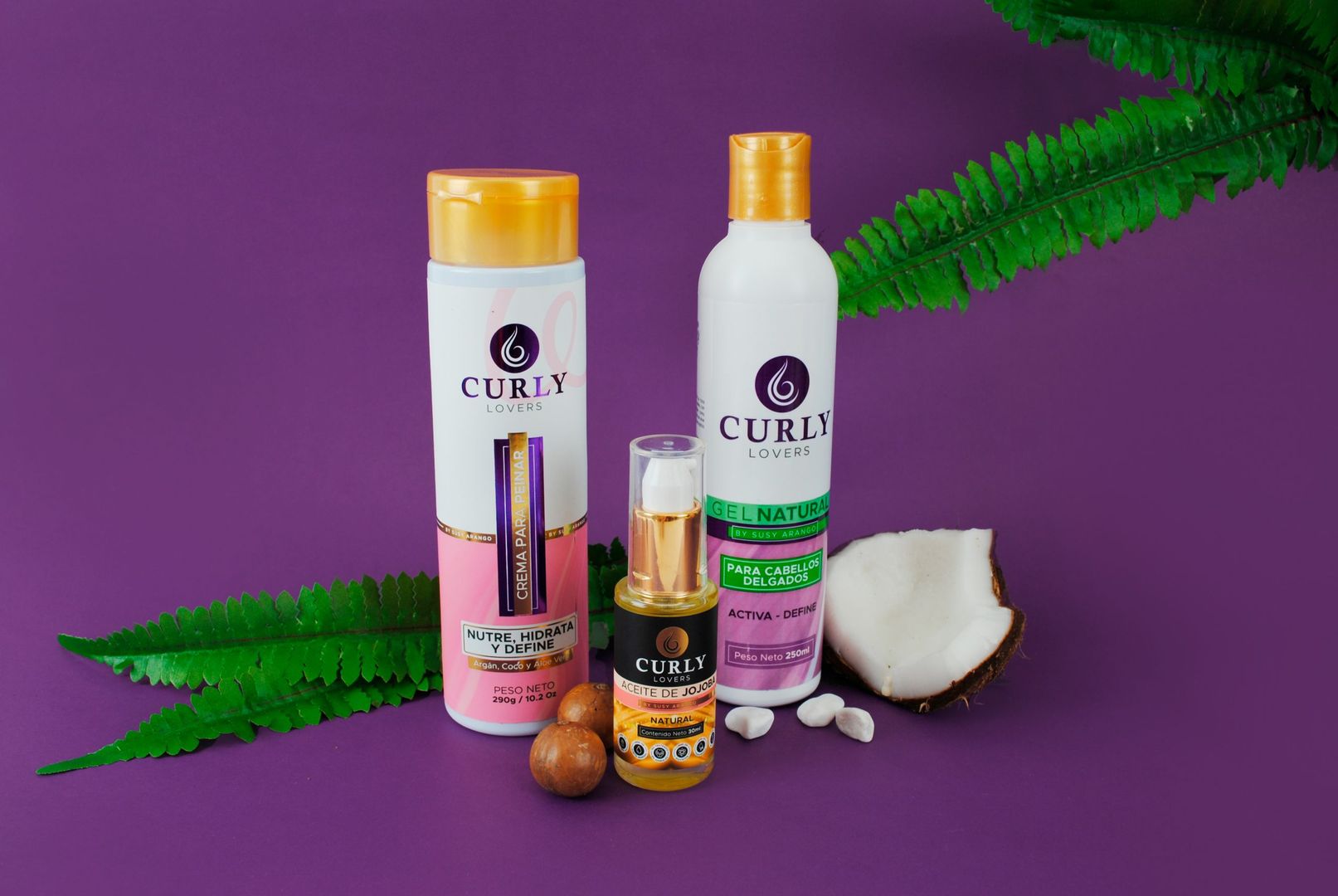 Kit melena definida cabello delgado , Curly lovers 