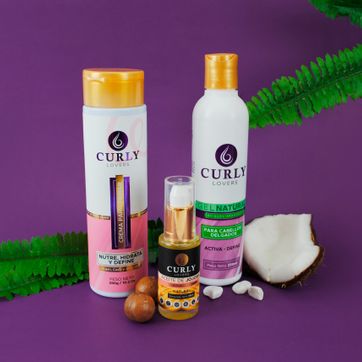 Imagen del producto Kit melena definida cabello delgado , Curly lovers 