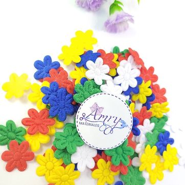 100 Flores 1.8cm Escolares Surtidas   - imagen 1