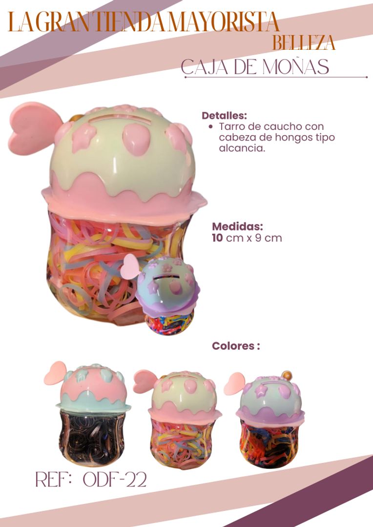 Tarro tipo alcancía de cauchos ODF-22