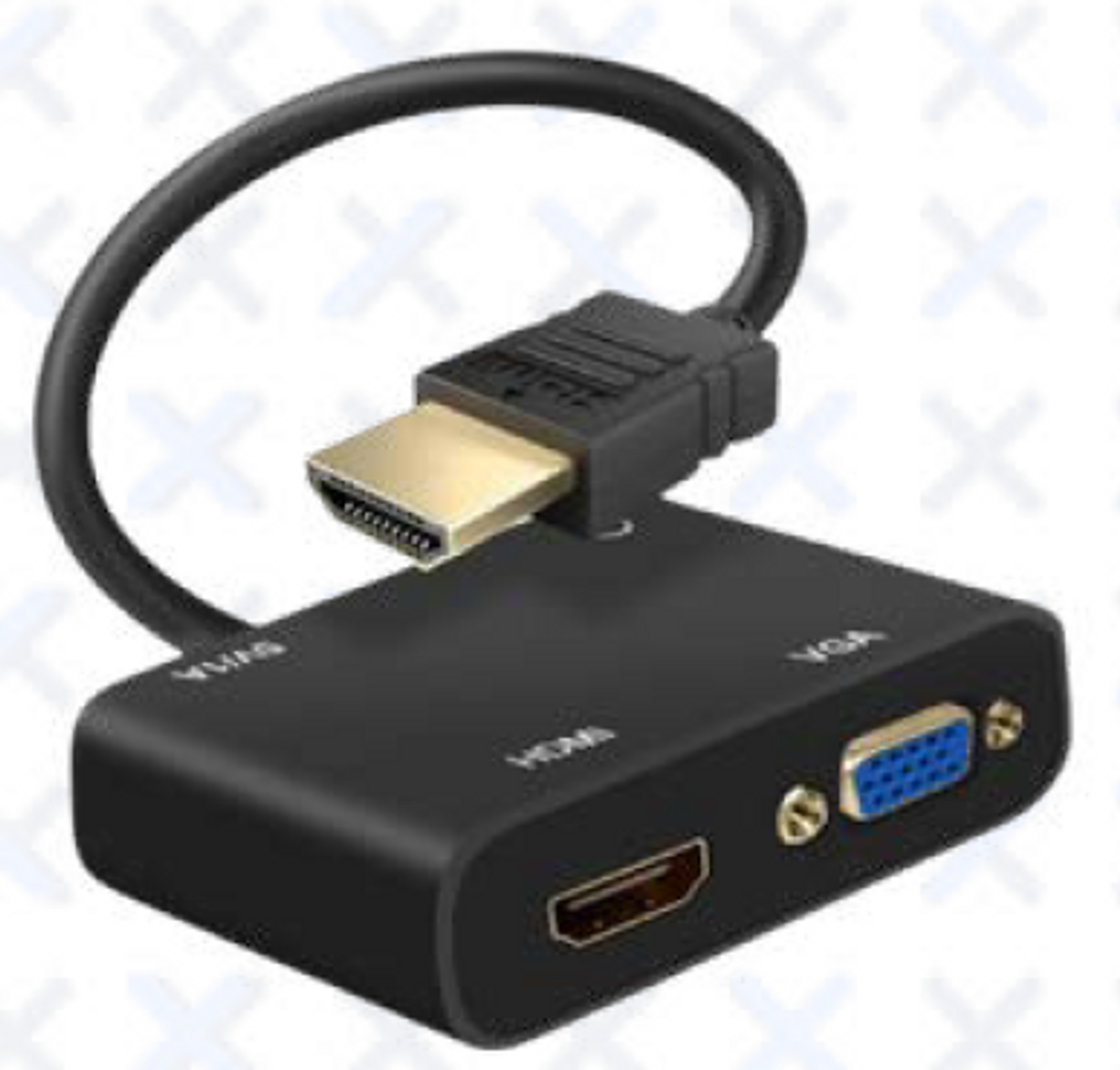ADAPTADOR CONVERSOR HDMI A HDMI Y VGA