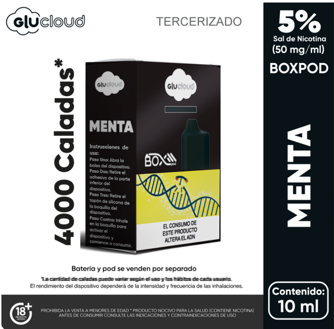 Glucloud Menta Boxpod 4000 Puffs