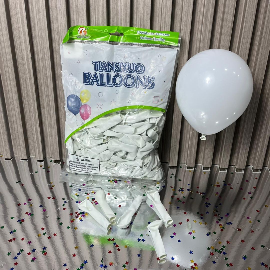 GLOBO x100 R6 LATEX FASHION BLANCO