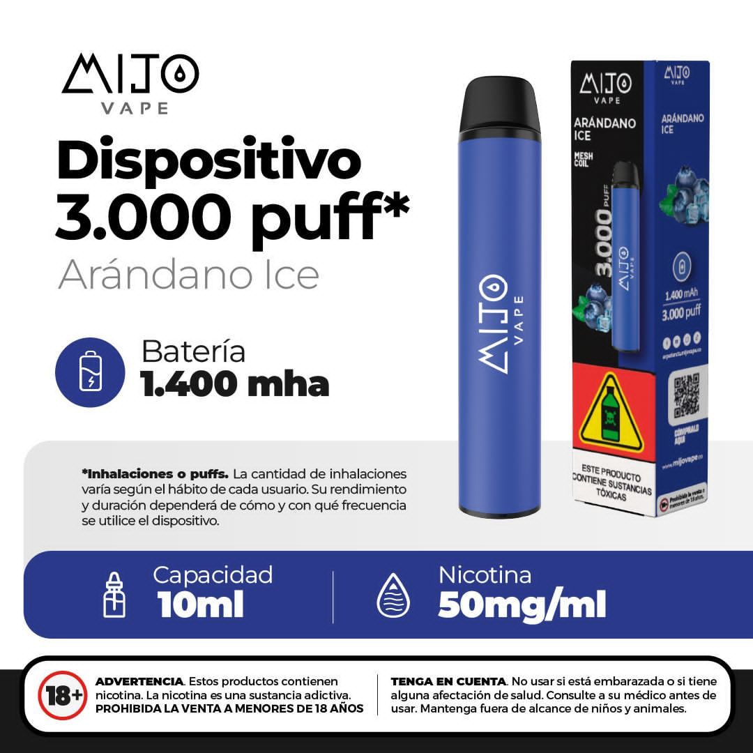 Mijo Arandano Ice 3.000 Puffs