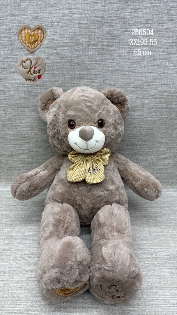 OSO GRIS CON MOÑO LOVE 55 CM 