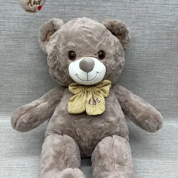 Imagen del producto OSO GRIS CON MOÑO LOVE 55 CM 