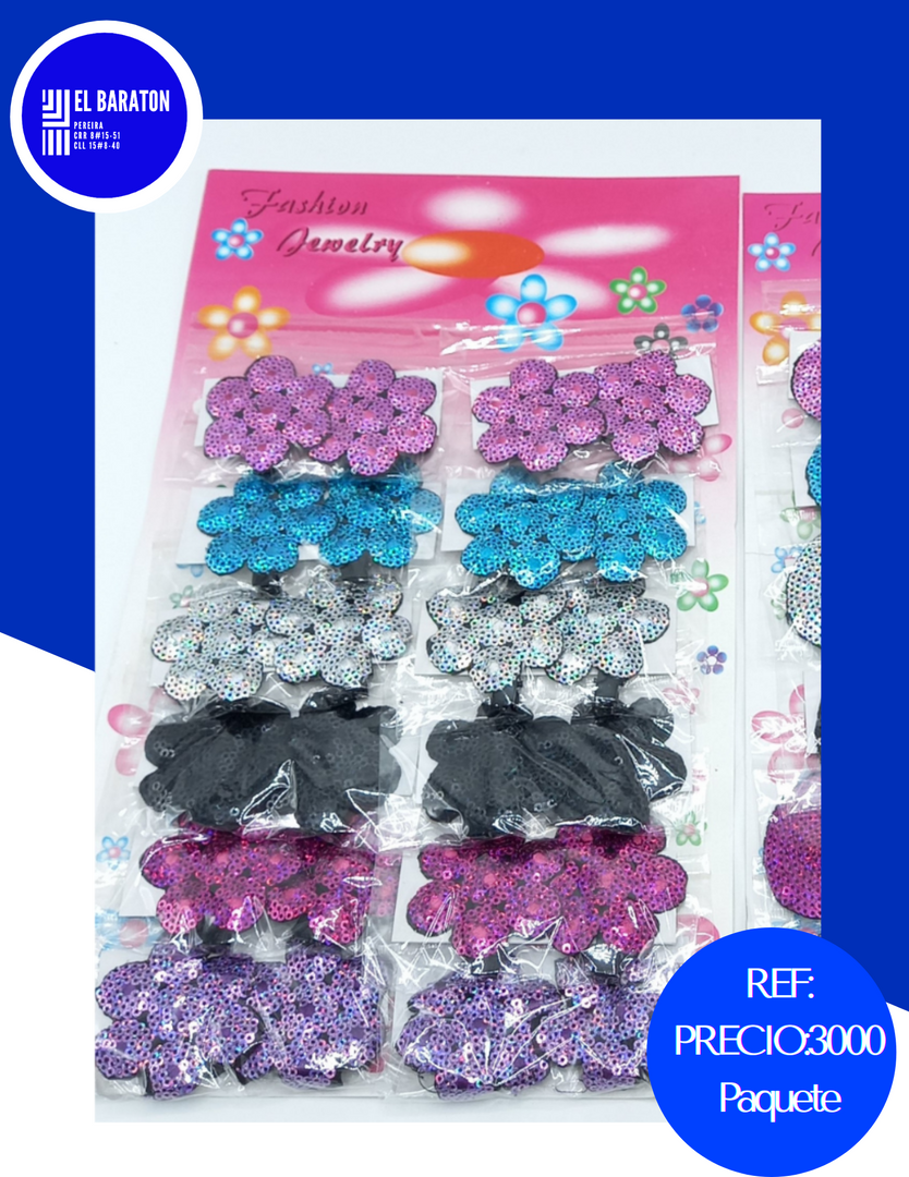 Cartón pinza lentejuela 