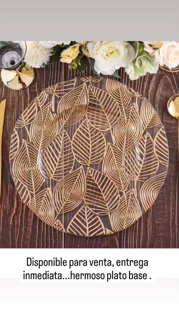 PLATO - HOJAS DORADAS