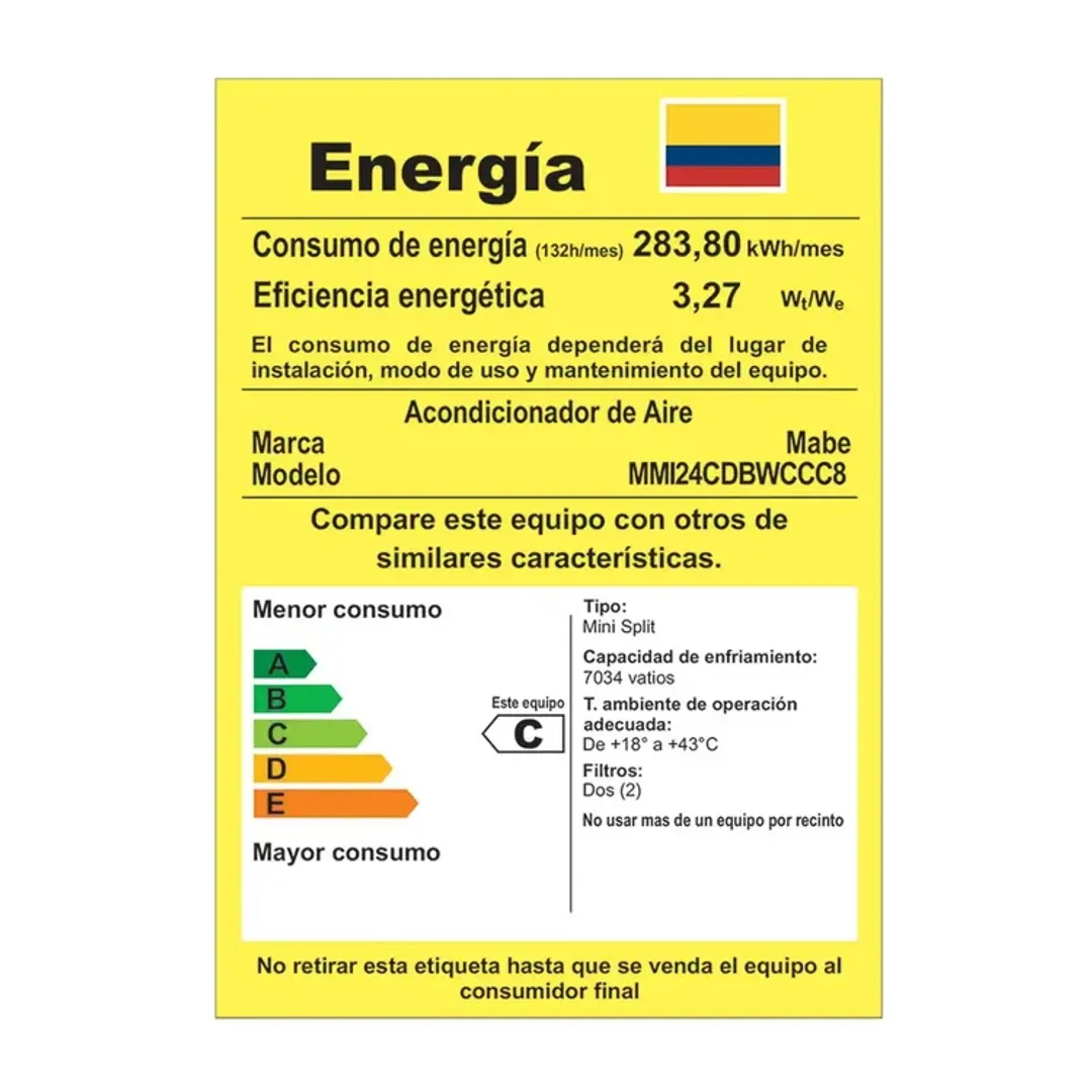 SPLIT MABE 24000 BTU R-410 A