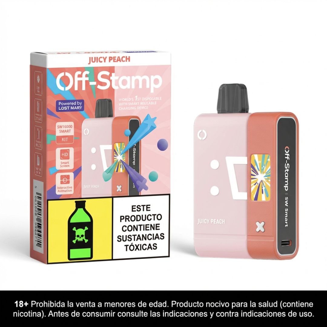 Off Stamp Juicy Peach 16.000 Puffs Kit Bateria Y Pod