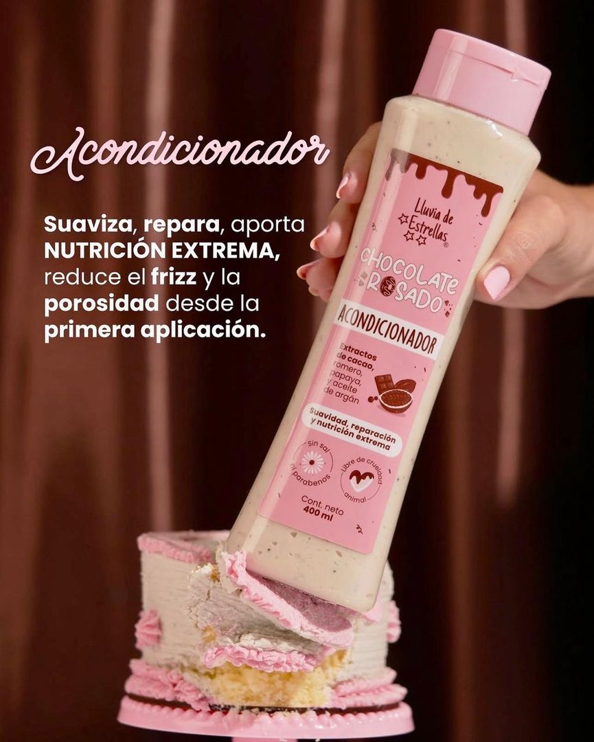 LlUVIA DE ESTRELLAS ACONDICIONADOR CHOCOLATE ROSADO