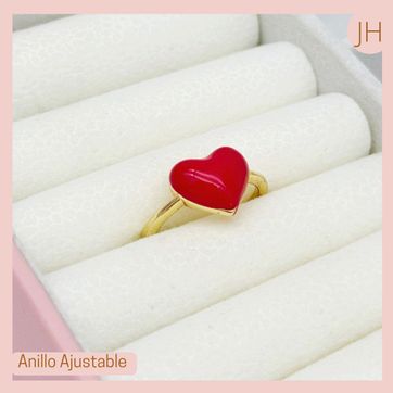 Imagen del producto Anillo Ajustable Corazón Red
