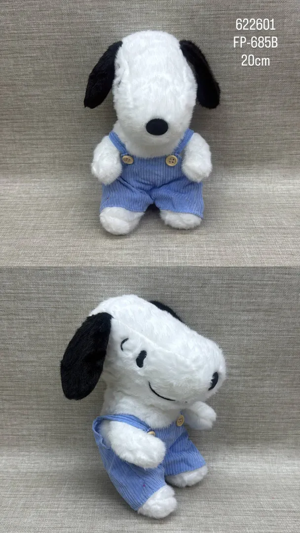 SNOOPY CON OVEROL AZUL 20 CM