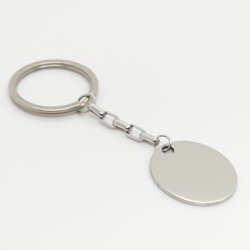 Imagen del producto LLAVERO PLACA OVALO 25 X 30 MM ACERO PLATEADO