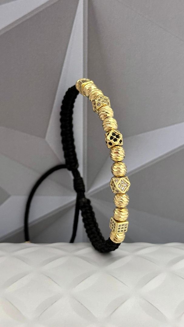 Manilla mini rombos y cubos Swarovski 