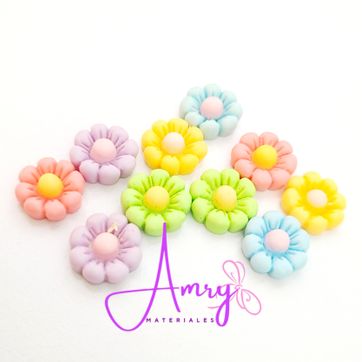Imagen del producto 10 Flores surtida 1cm Resina 
