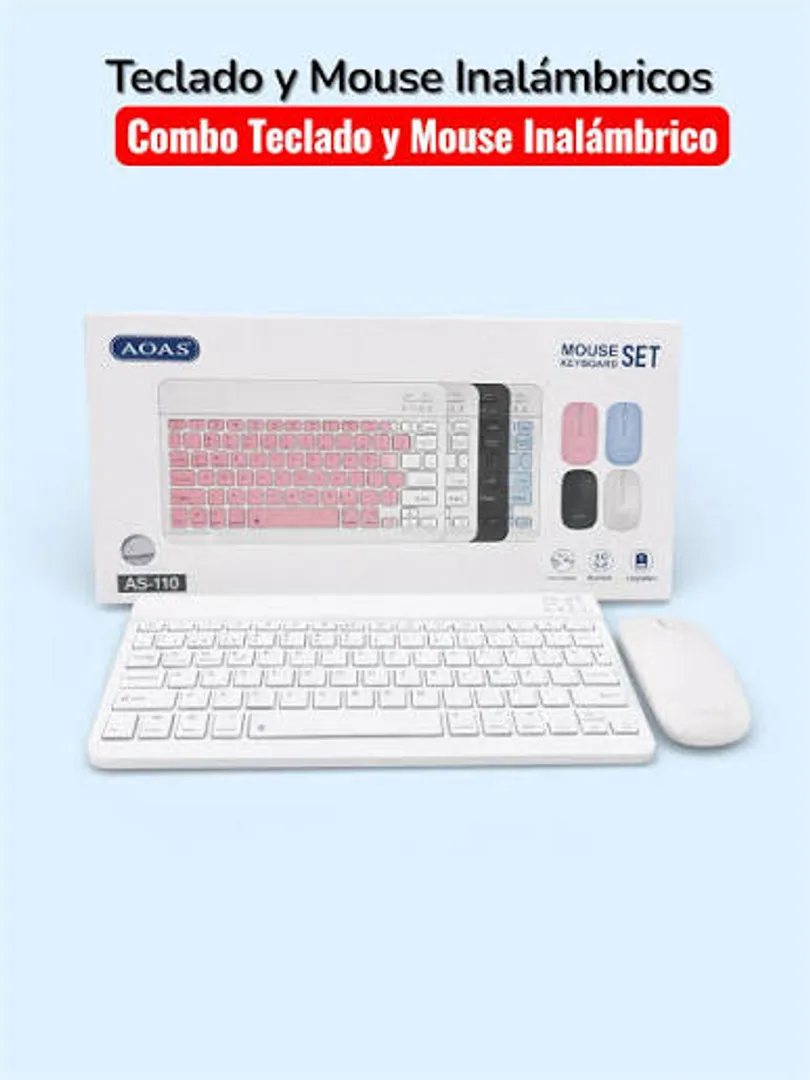 COMBO TECLADO + MOUSE AOAS AS-110 BLUETOOTH
