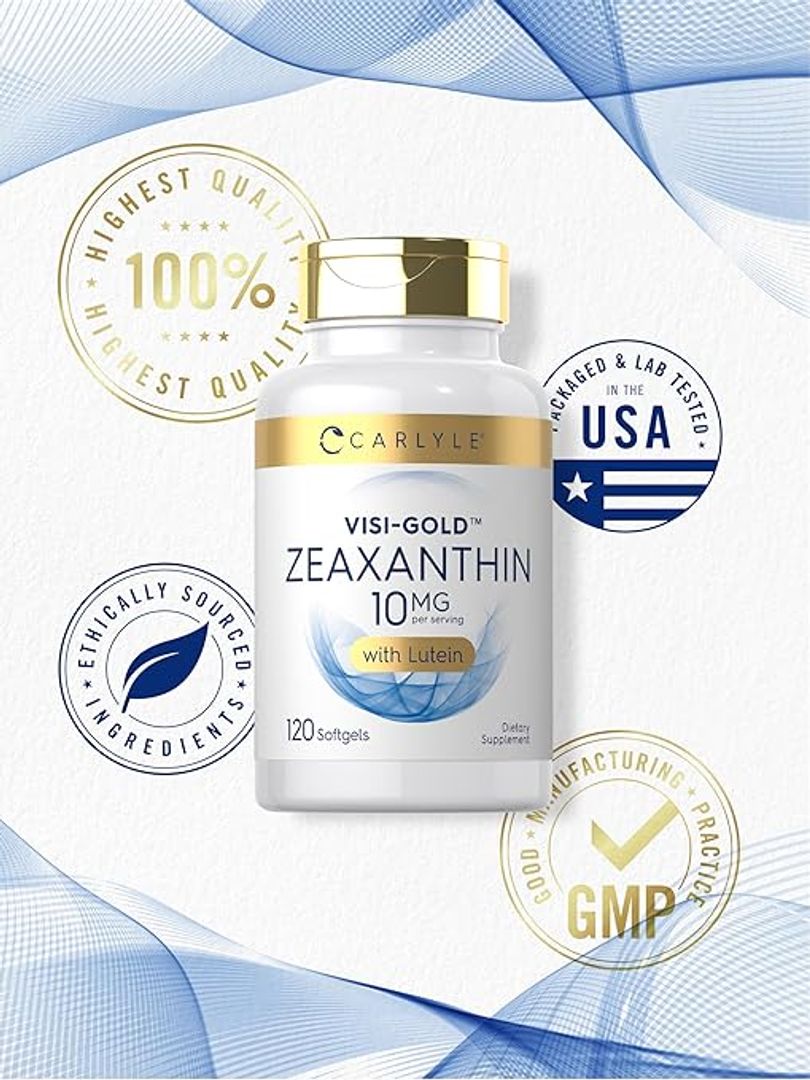 Zeaxantina 10 mg  120 cáp Apoyo para la salud ocular con luteína Carlyle