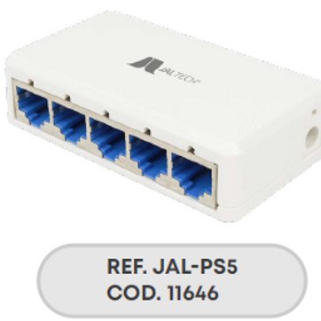 Imagen del producto SWITCH PLUS 5 PUERTOS BASE 100 - JAL-PS5