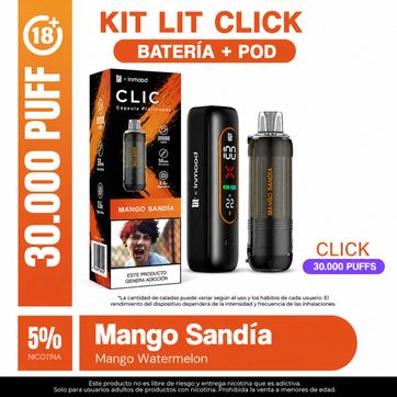 Imagen del producto Kit Lit Click Mango Sandia 30.000 Puffs