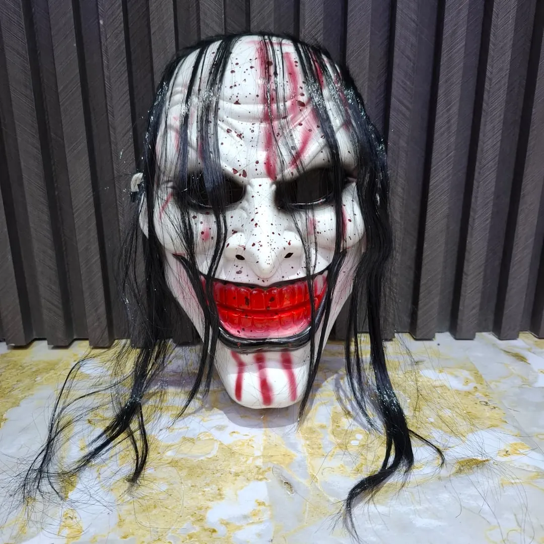 MÁSCARA PAYASO PELO NEGRO PLÁSTICA 