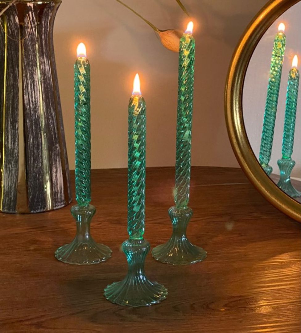 Velas de Cristal Verde