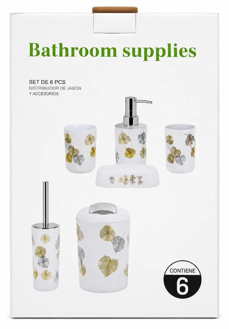KIT DE ACCESORIOS CONJUNTO PARA BAÑO X6 PIEZAS
