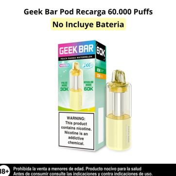 Imagen del producto Geek Bar Pod Peach Mango Watermelon 60.000 Puffs