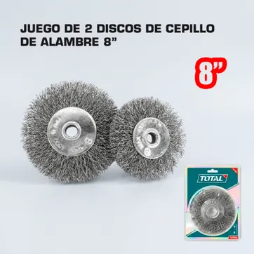 DISCO CEPILLO BRONCE PLANO LATON 8 X 7/8 - imagen 1