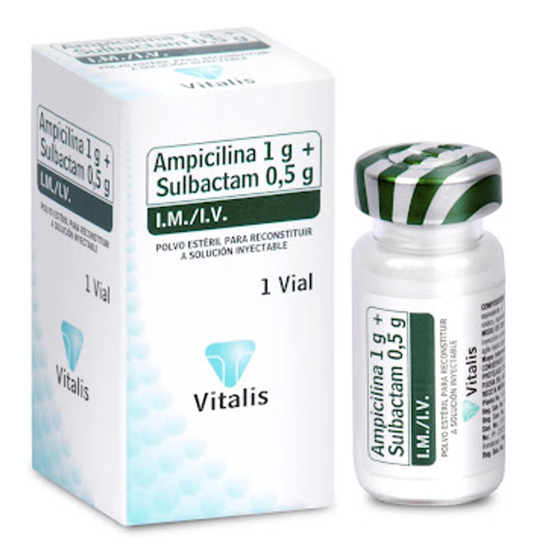 AMPICILINA SULBACTAN VITALIS AMPOLLA UNIDAD