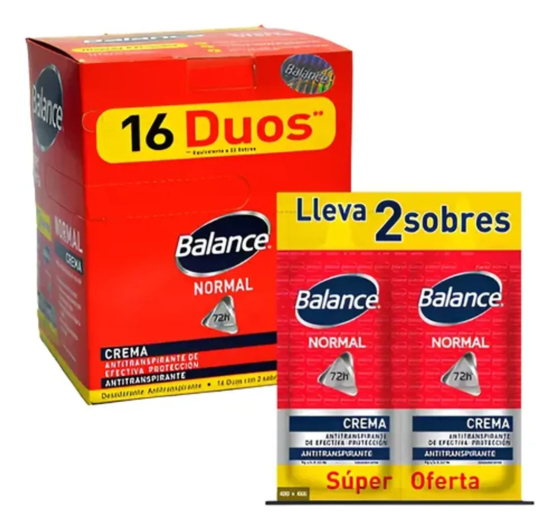 DESOD BALANCE DUO NORMAL X 16 SOB