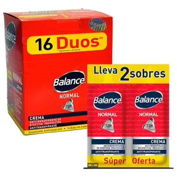 Imagen del producto DESOD BALANCE DUO NORMAL X 16 SOB