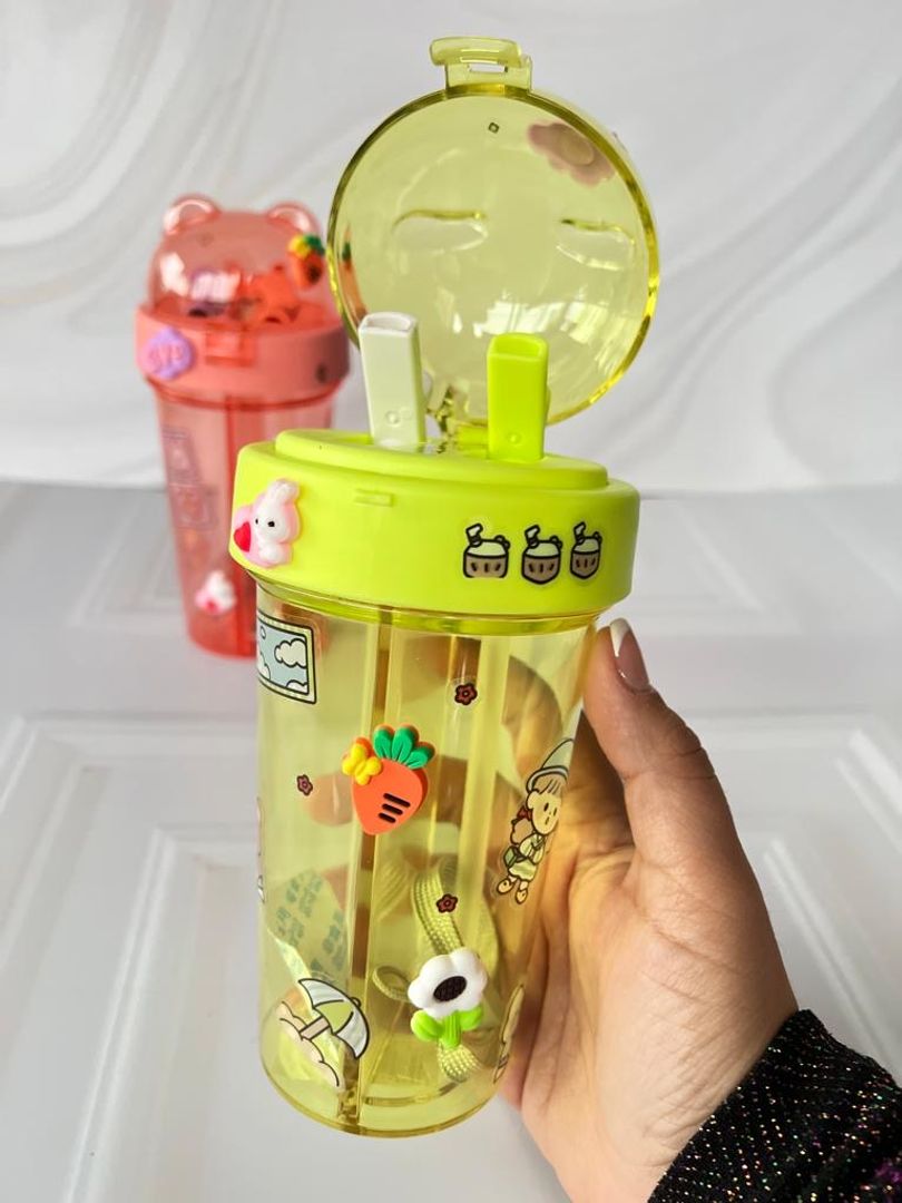 Vaso pitillo doble bebida 